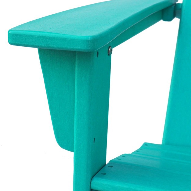 Encino 2pk Resin Contemporary Adirondack Chairs Teal Christopher Knight Home