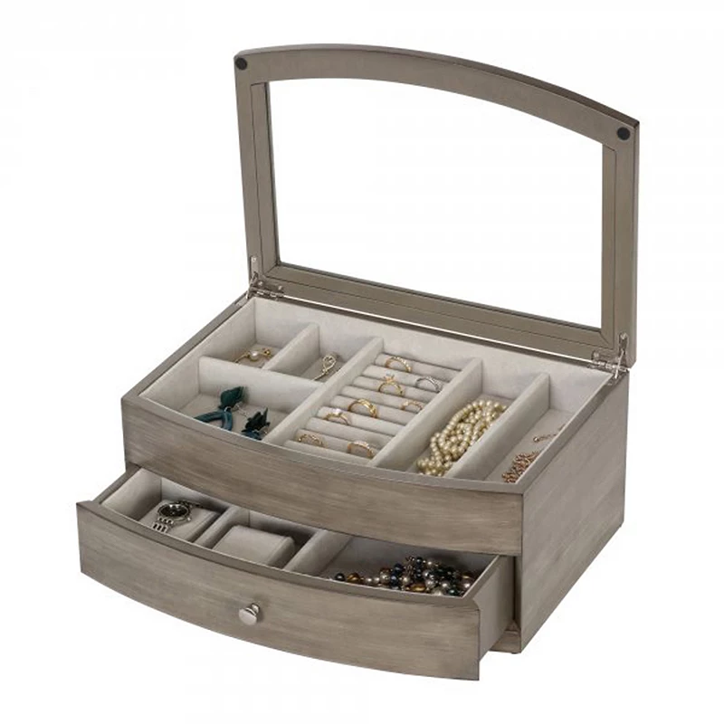 Mele and Co. Chelsea Jewelry Storage Case in Dove Gray