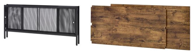 Bowery Hill Contemporary Coffee Table in Antique Oak and Black   Industrial   Coffee Tables   by Homesquare  Houzz