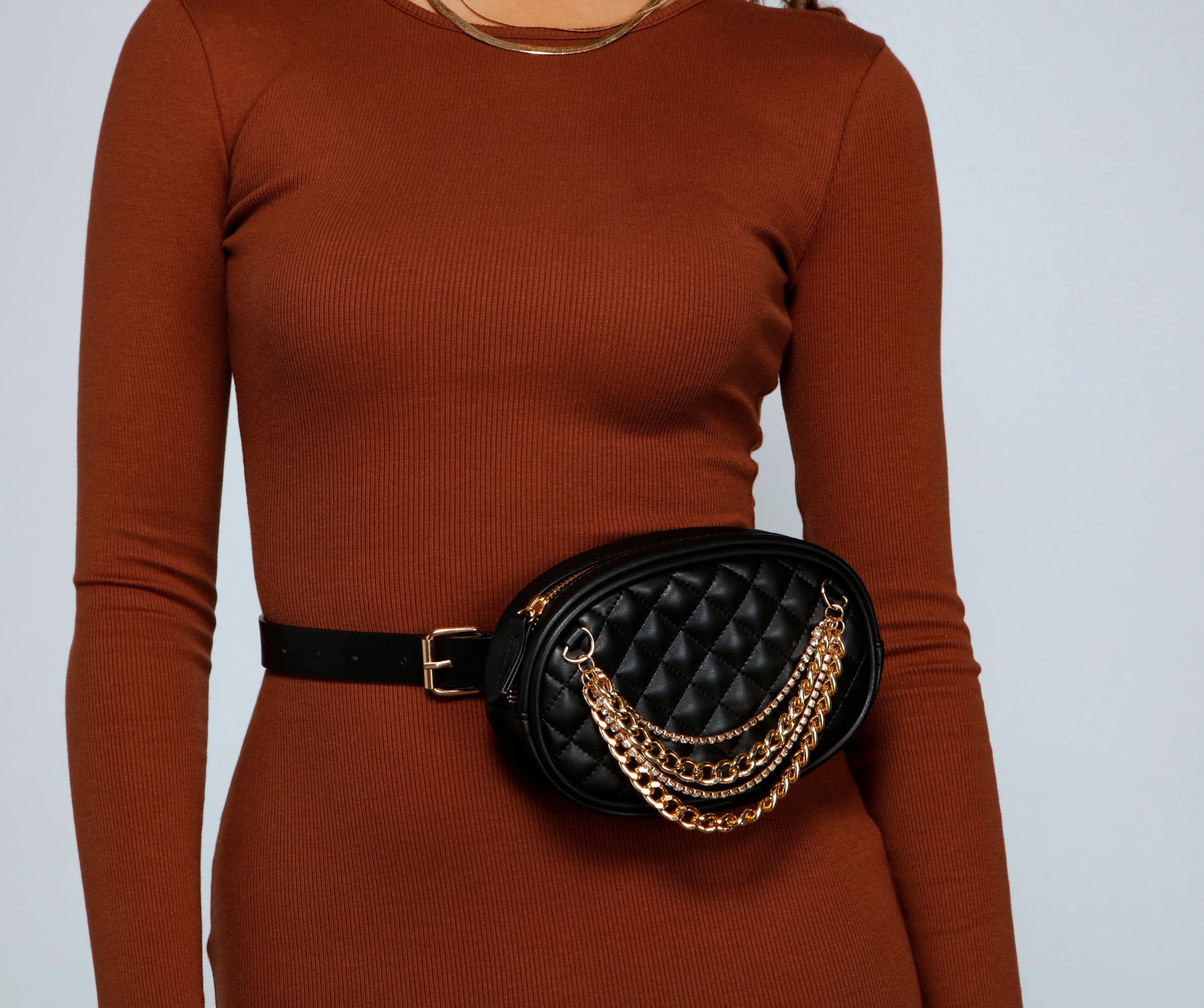 Major Bling Quilted Fanny Pack