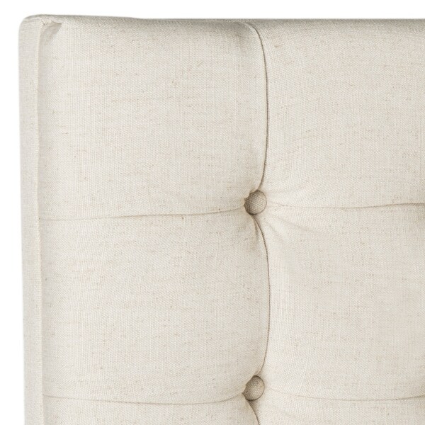 SAFAVIEH Lamar Wheat Linen Blend Upholstered Tufted Headboard (King) - - 11098711