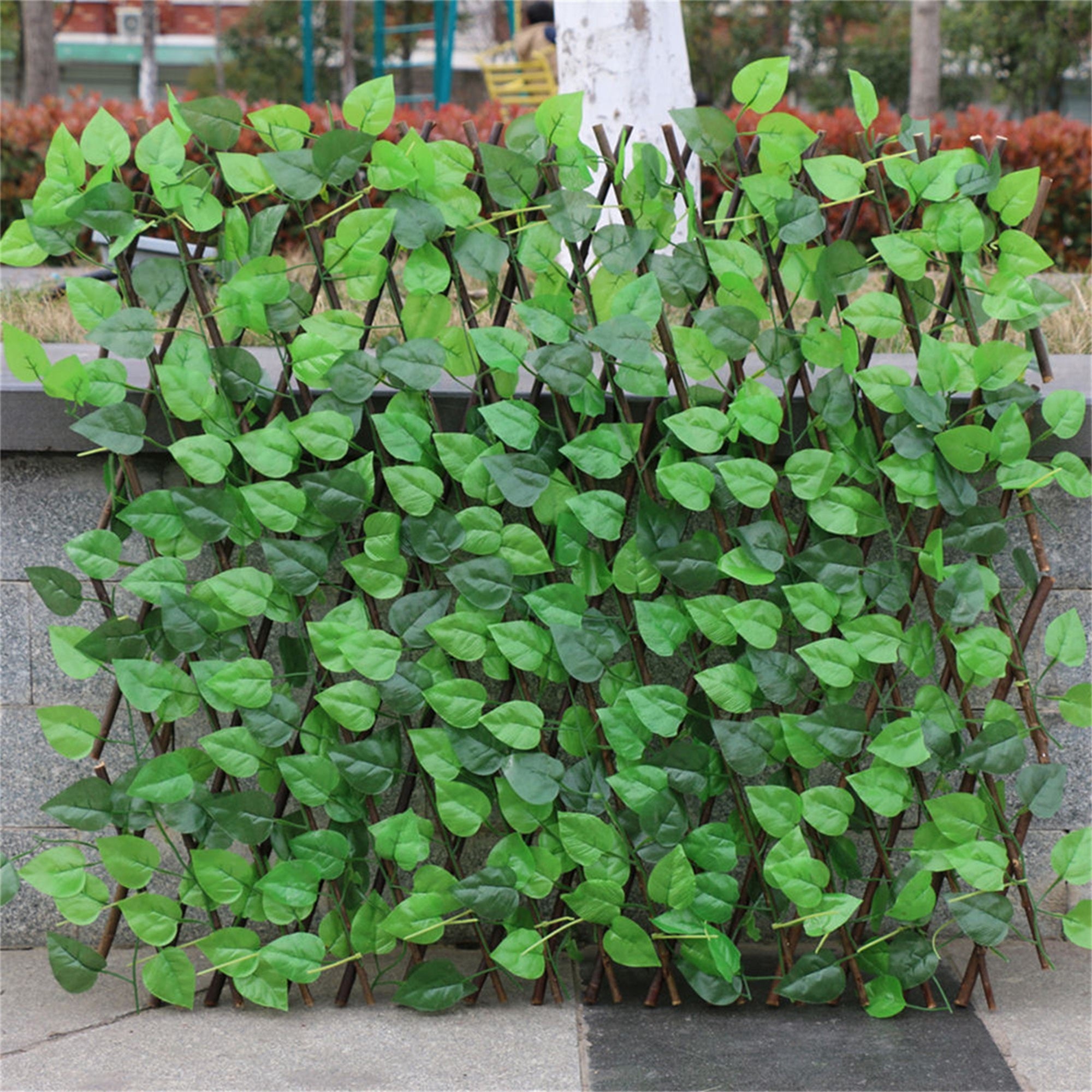 Artificial Garden Fence Eco-Friendly Stretchable Decoration Green Wall for Home Balcony Restaurant