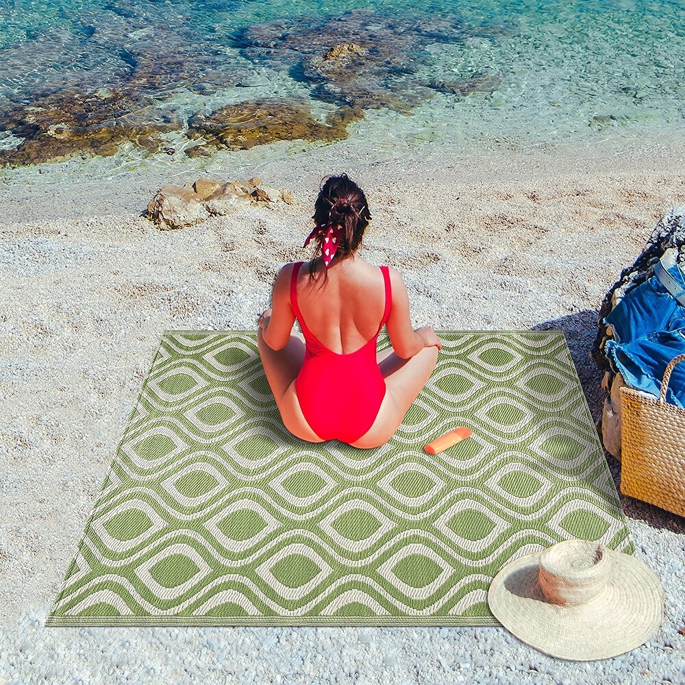 Venice Lightweight Reversible Recycled Plastic Outdoor Floor Mat/Rug