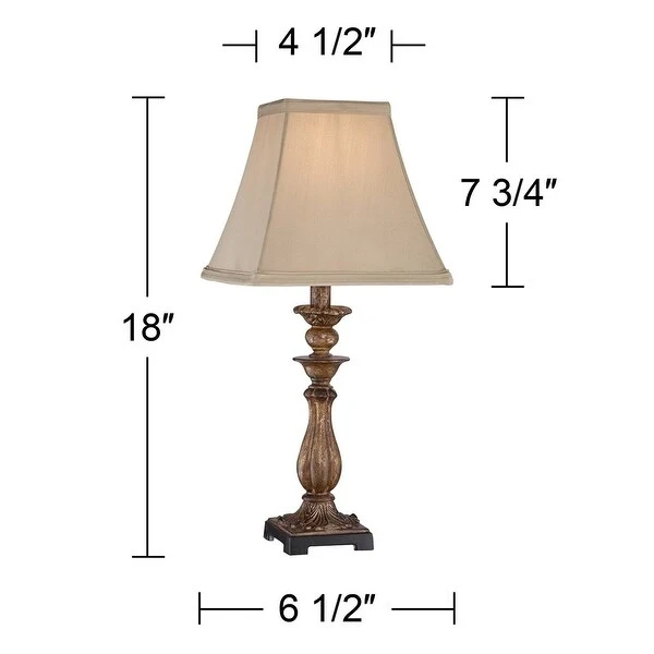 Cottage Small Table Lamp Distressed Light Bronze - 6.5