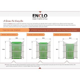 Enclo Privacy Screens 4 ft. H x 3 ft. W White Vinyl Huntersville Privacy Screen (2-Pack) ZP19036