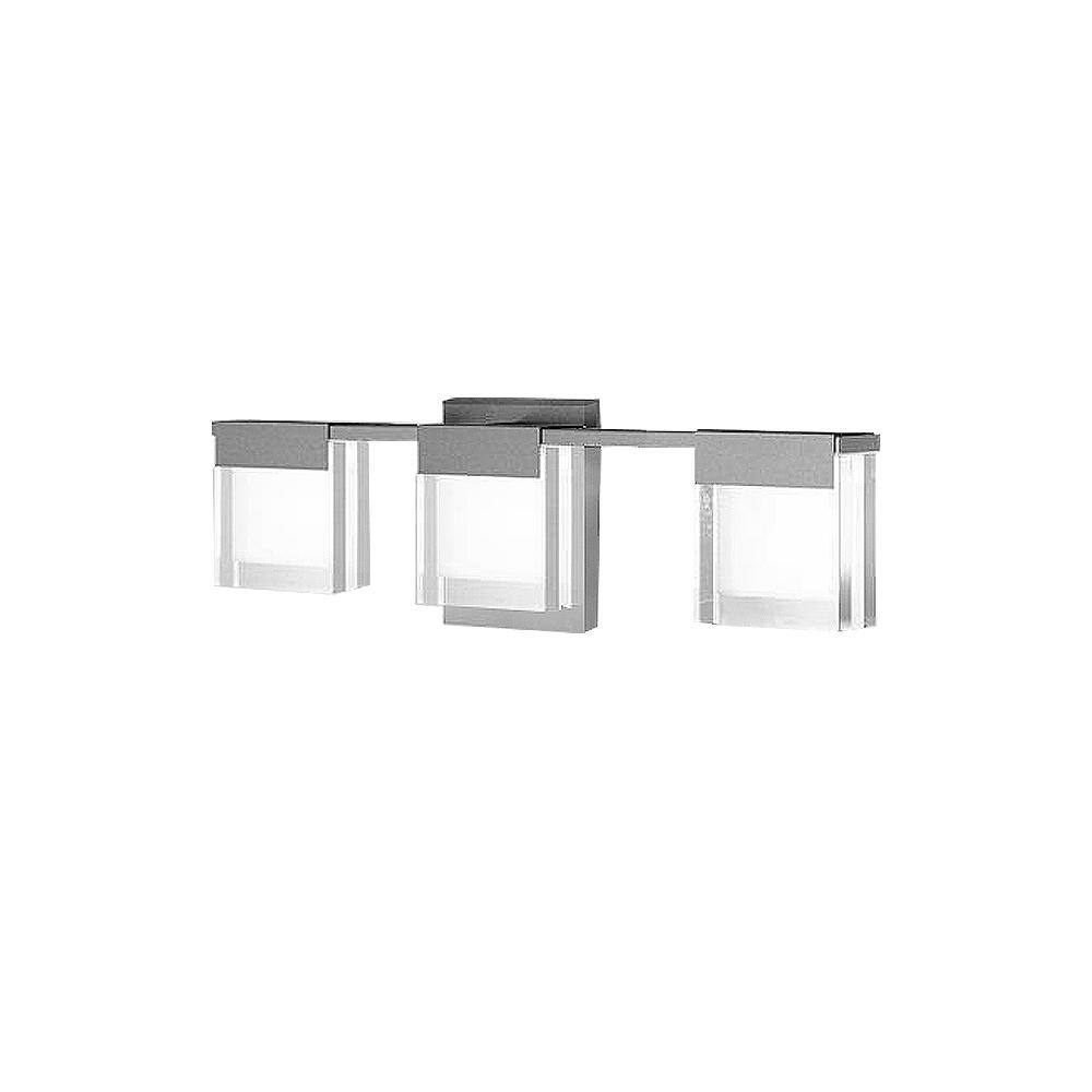 Home Decorators Collection VICINO 3-Light Brushed Nickel Integrated LED Bathroom Vanity Light Bar 204984A