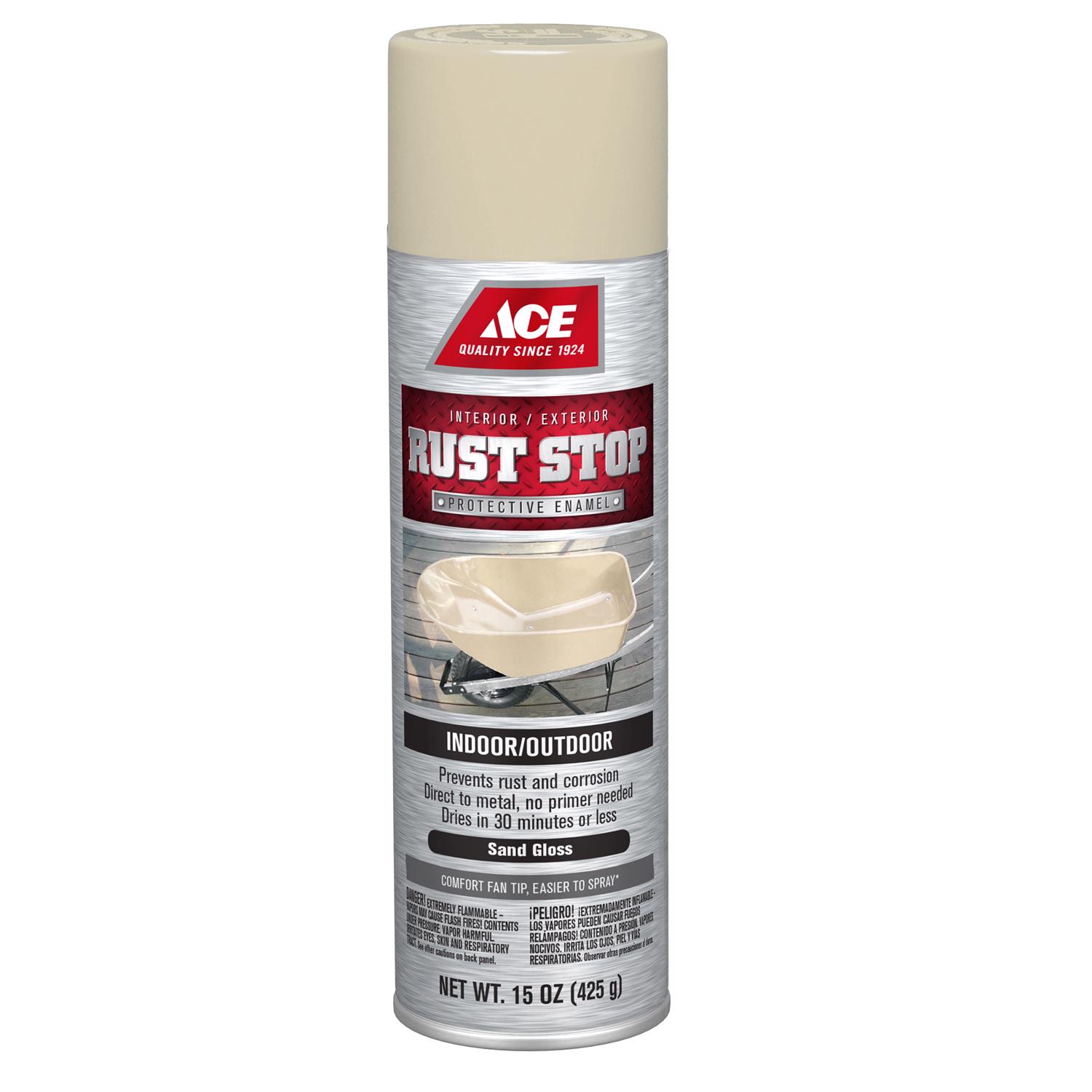 Ace Rust Stop Gloss Sand Protective Enamel Spray Paint 15 oz