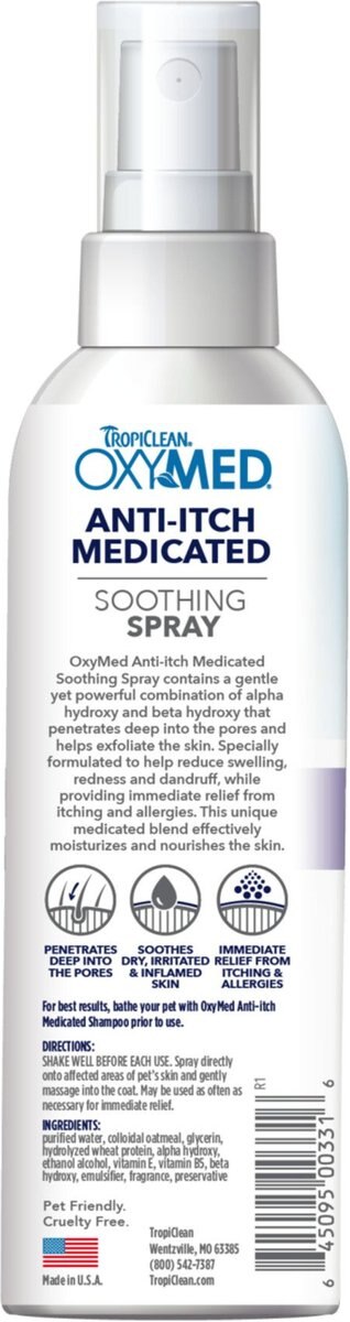 TropiClean Oxy Med Anti-Itch Spray