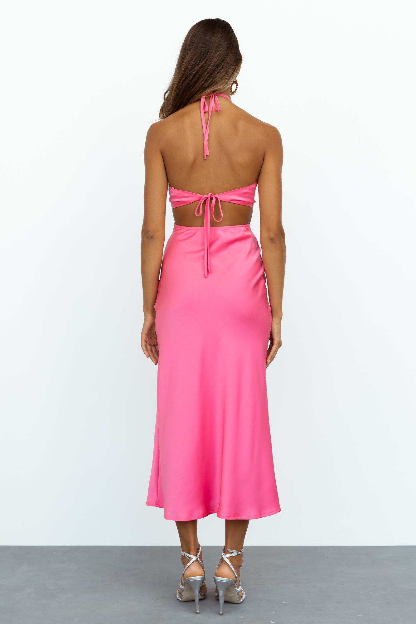 Marina Midi Dress Hot Pink