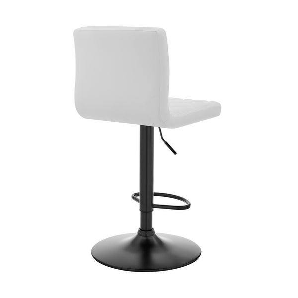 The Duval Adjustable Faux Leather Swivel Bar Stool