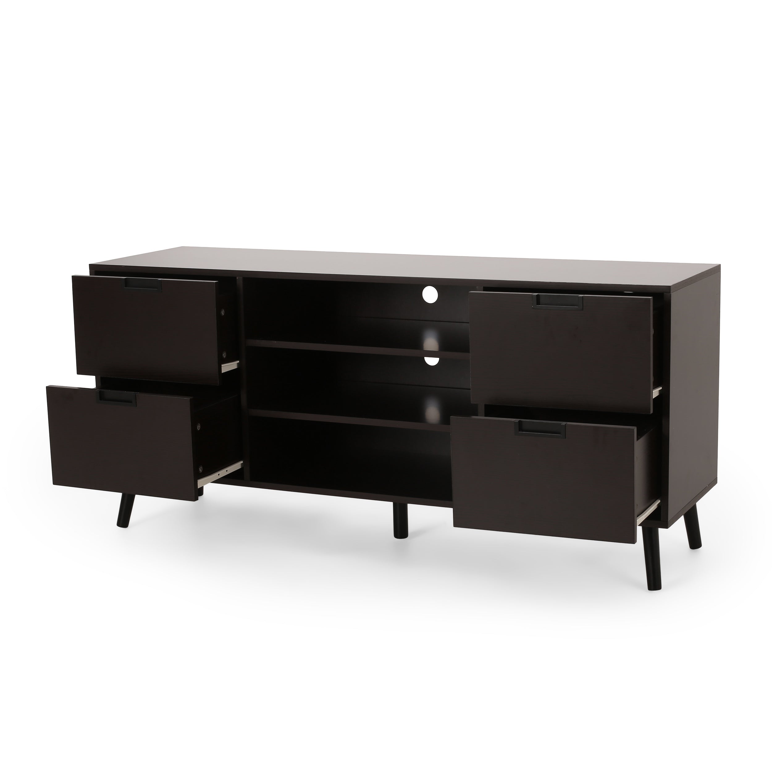 Brinson Mid-Century Modern TV Stand with Storage