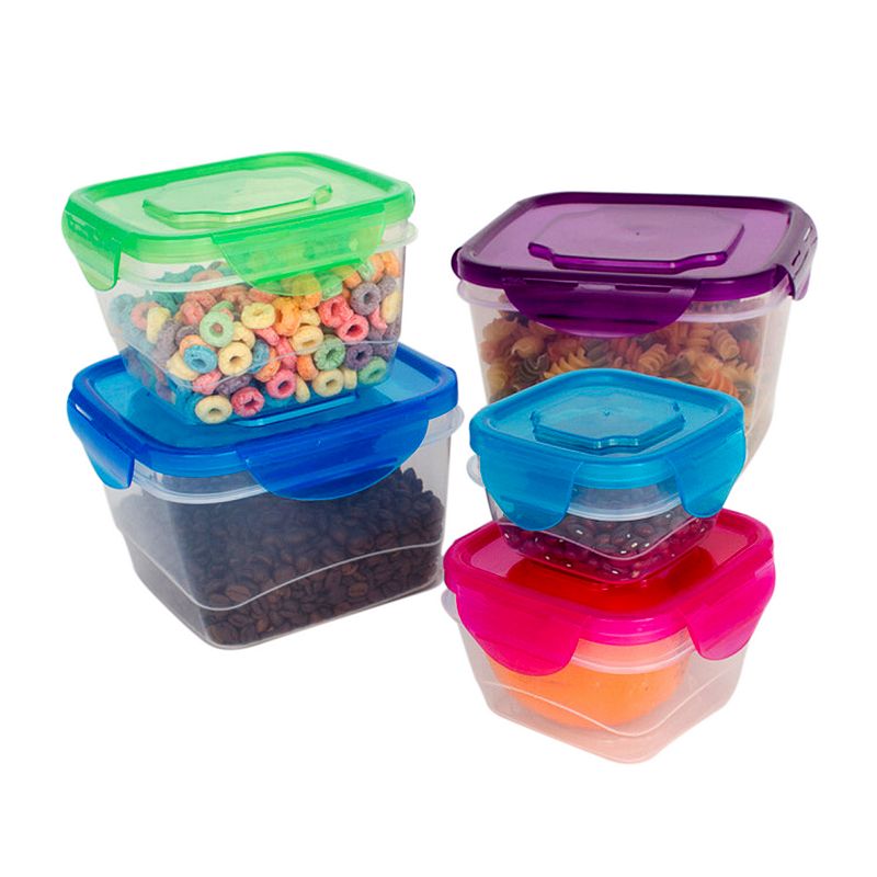 Plastic Jumbo Square Food Storage Container Set