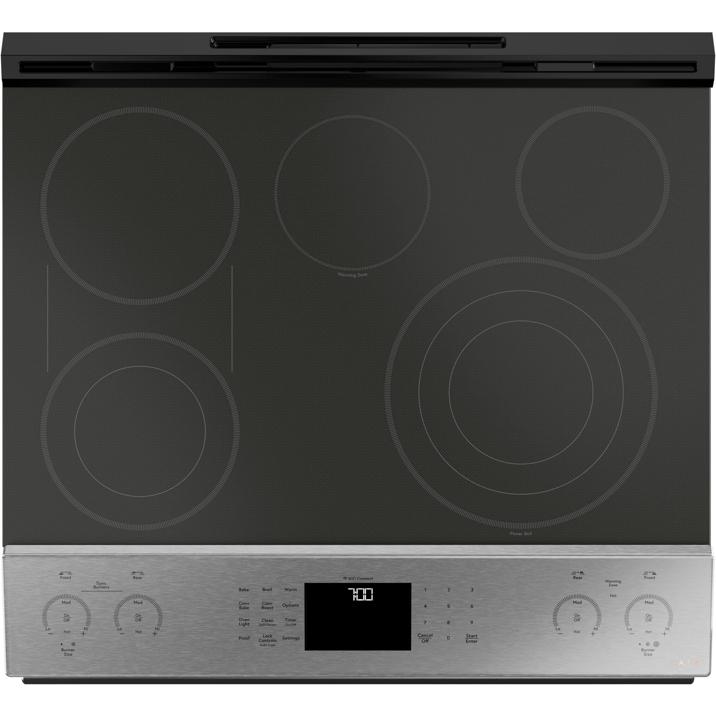 Café 30-inch Slide-in Electric Range with Convection CES750M2NS5