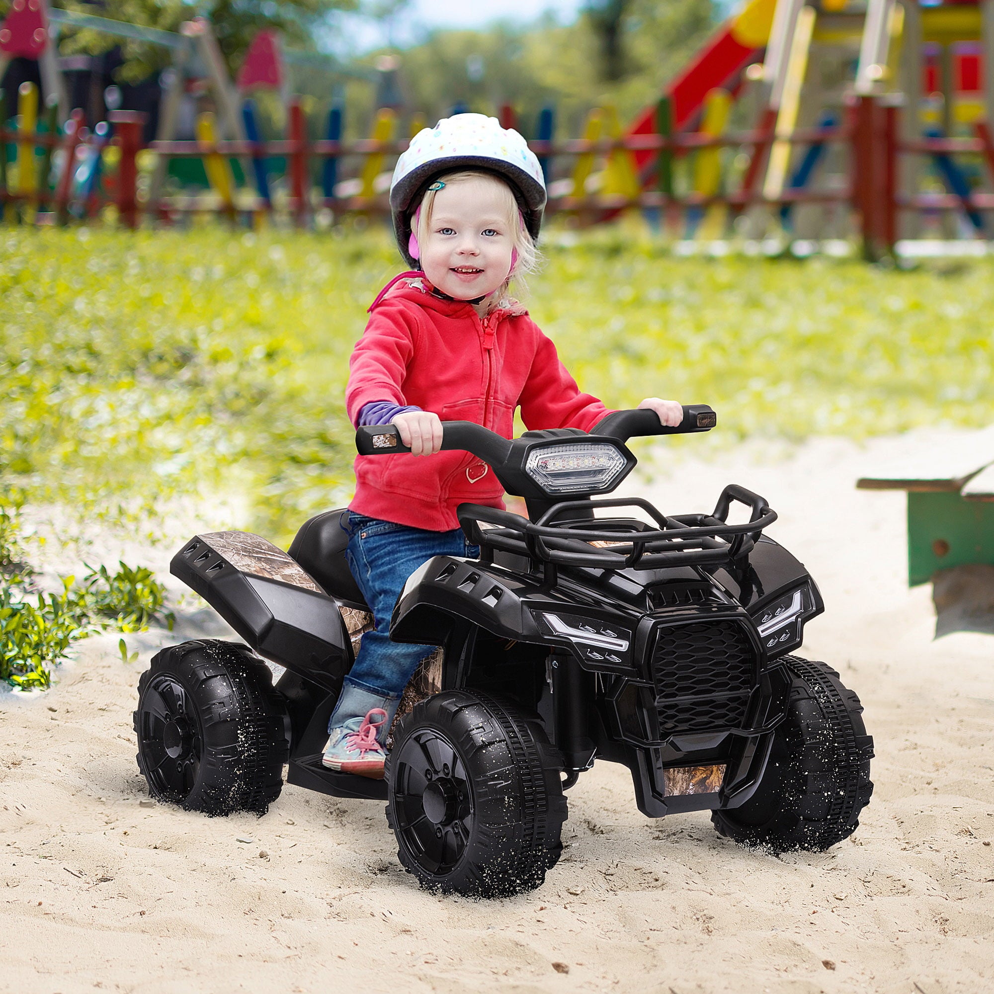 Aosom Kids Ride-on Four Wheeler ATV Car 6V Battery, Black