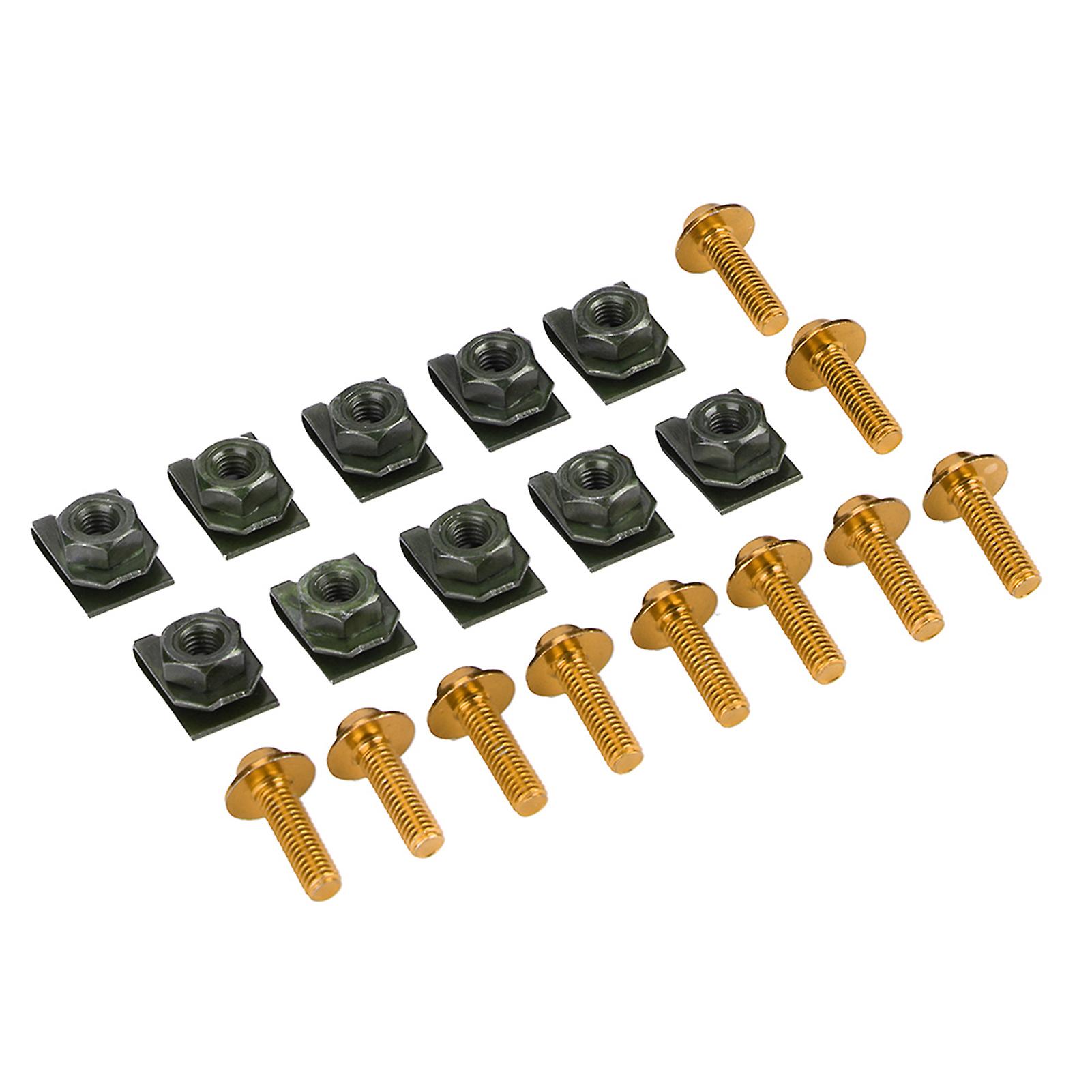 10x M5 Motorcycle Fairing Body Bolt Kit Screw Spire Speed Fastener Clip Nut Gold