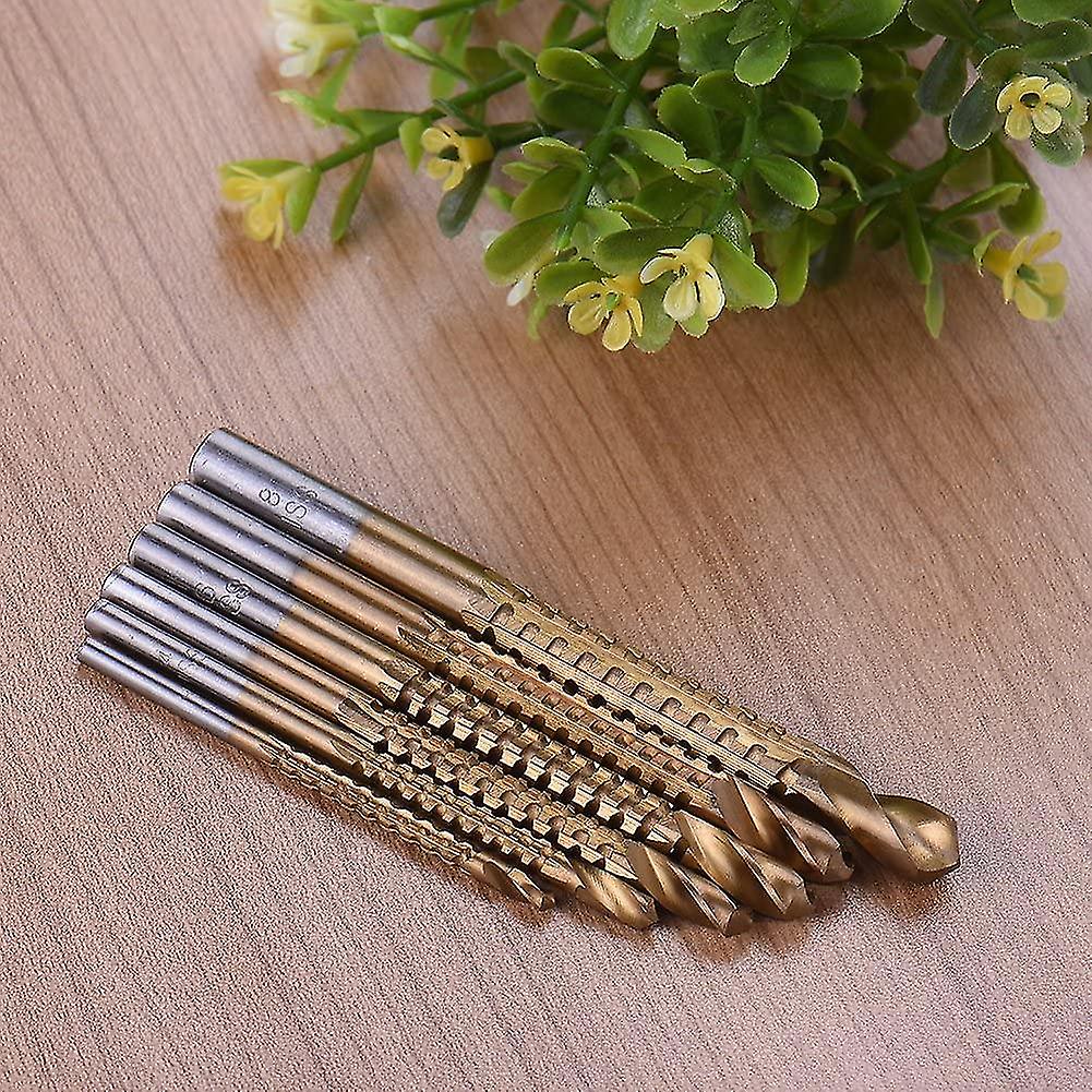 6pcs Titanium Drill Saw Bit Set， Hss Serrated Bit Hole Drilling， 3-8mm Carpenter Hacksaw Drill Bits