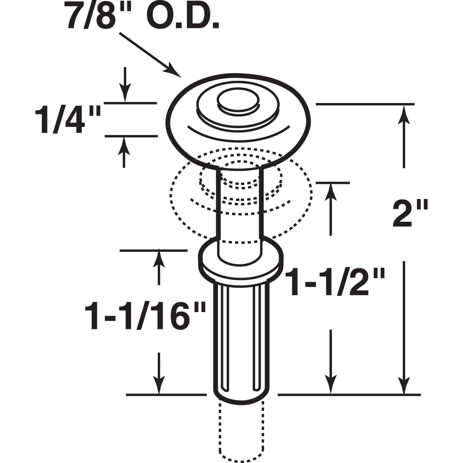 Prime-Line Brown Nylon/Steel Bi-fold Door Top Wheel Guide 2 pc