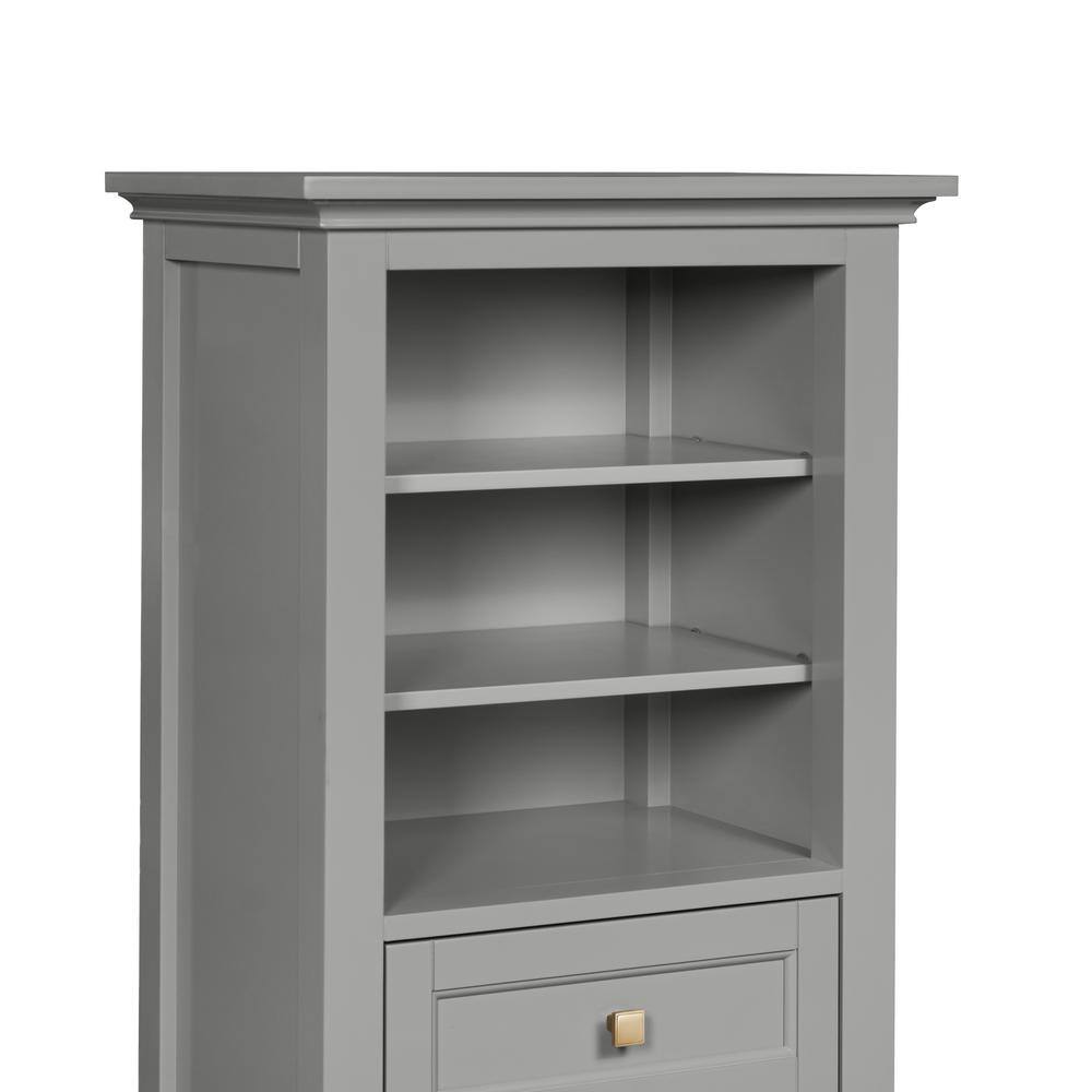 Home Decorators Collection Grayson 23 in. W x 16 in. D x 60 in. H Linen Cabinet in Storm Gray 20305-LT23-ST