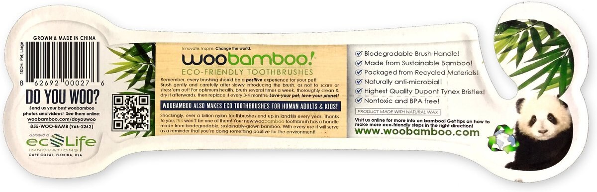 Woobamboo Large Breed Dog Toothbrush