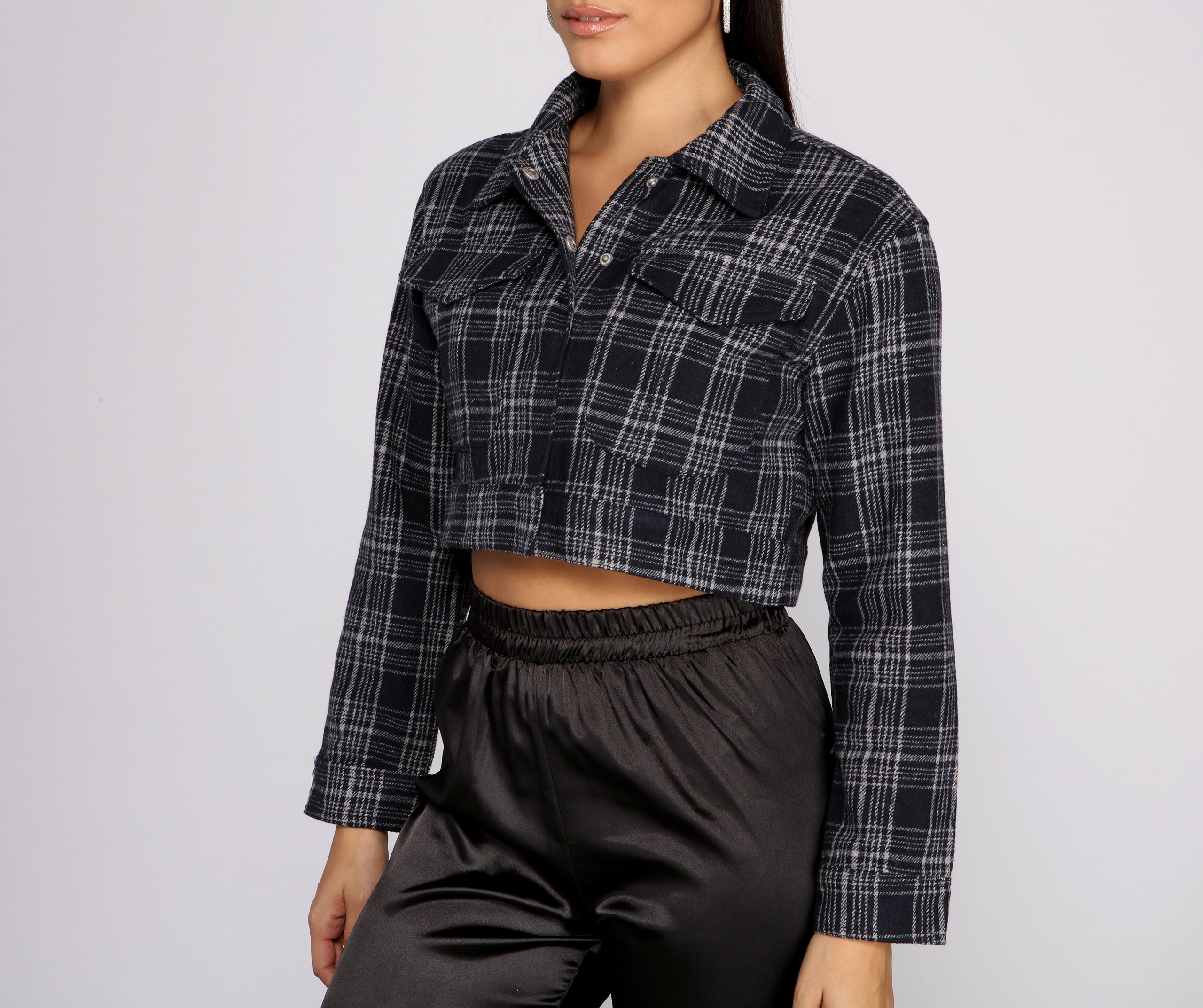 All About The Plaid Cropped Jacket