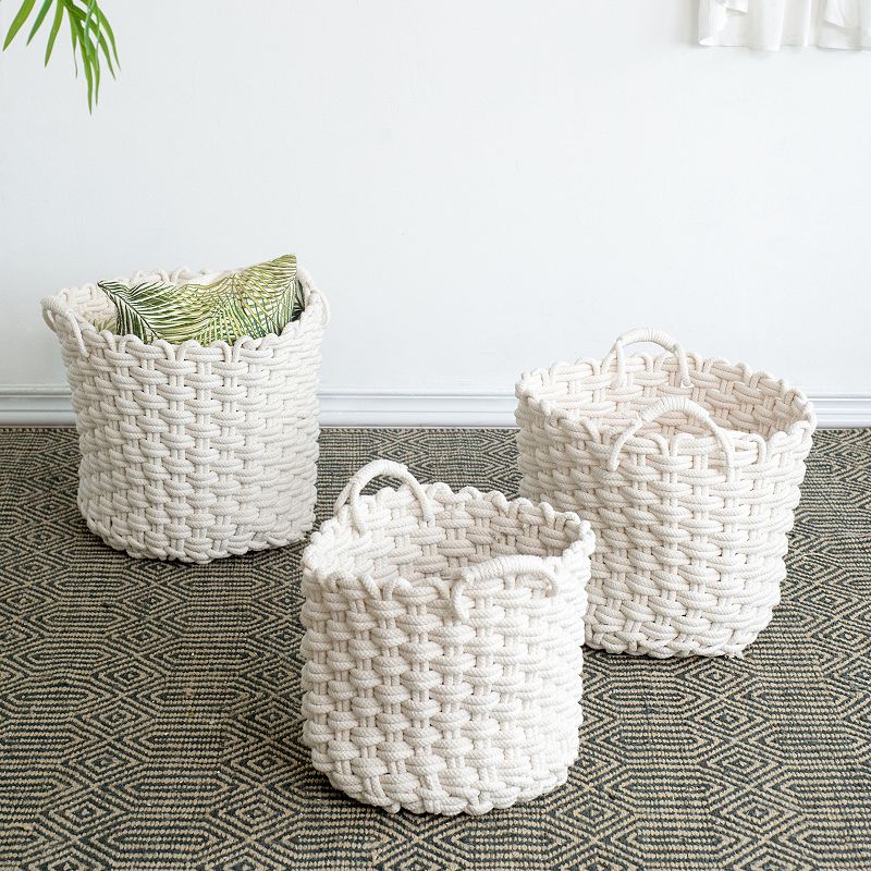 AandB Home Woven Rope Baskets 3-piece Set