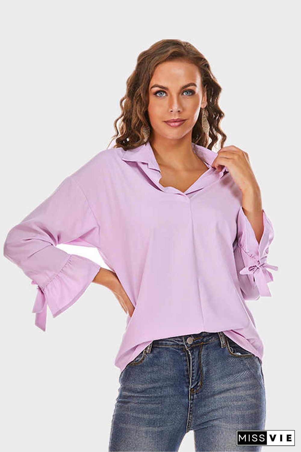 Fashion Casual Loose Solid Color Shirt