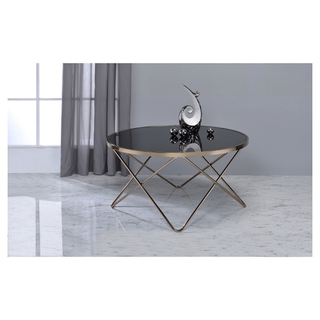 Coffee Table Black Champagne Acme Furniture