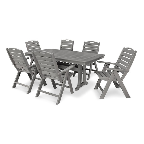 POLYWOOD Nautical 7piece Outdoor Dining Set