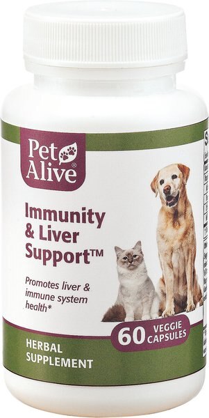 PetAlive Immunity and Liver Support Dog and Cat Supplement， 60 count