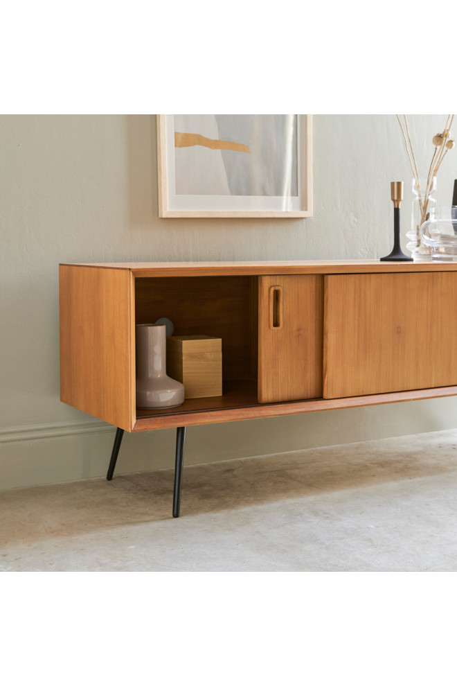 Modern Minimalist Teak TV Unit  Tikamoon Simen   Midcentury   Entertainment Centers And Tv Stands   by Oroa   Distinctive Furniture  Houzz