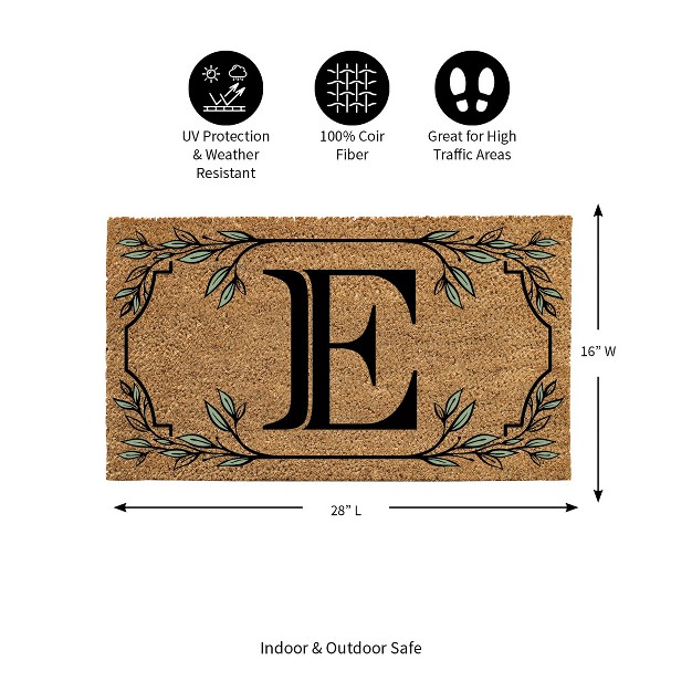 X 16 quot Monogram Coir Mat Letter quot e quot