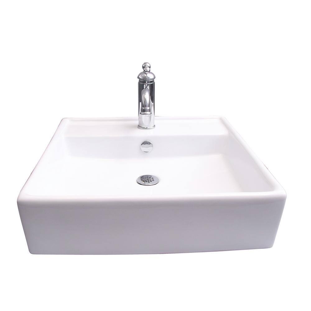 Barclay Products Markle Wall-Mount Sink in White 4-9066WH