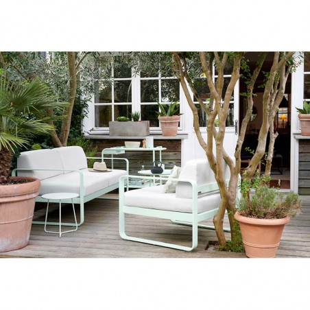 Fauteuil FERMOB Bellevie - Fauteuil salon de jardin aluminium / blanc