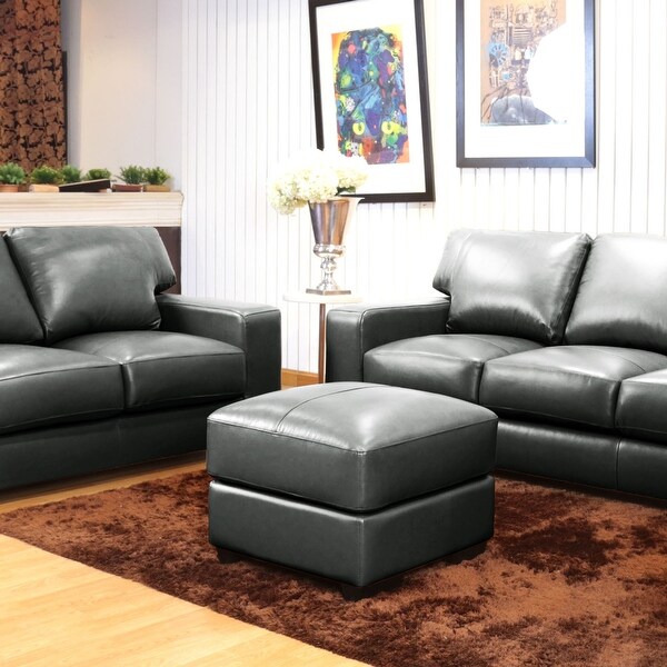 Bordeaux Leather Match Sofa，Loveseat，Armchair and Ottoman