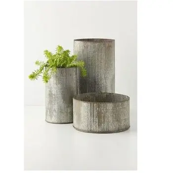 Top Selling Set of Three Superior Quality Planter Metal Planter Pots Garden Supplies For Living Room Use Home Decoration