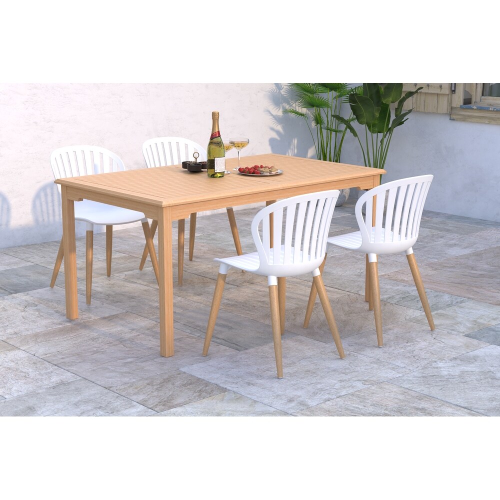 Amazonia Collins FSC Certified Teak Outdoor Patio Dining Set