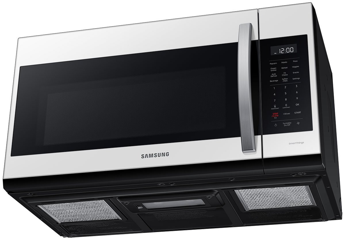  Bespoke 1.9 Cu. Ft. White Glass Smart Over-The-Range Microwave With Sensor Cooking