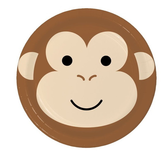 Creative Converting 346304 Monkey Dessert Plates