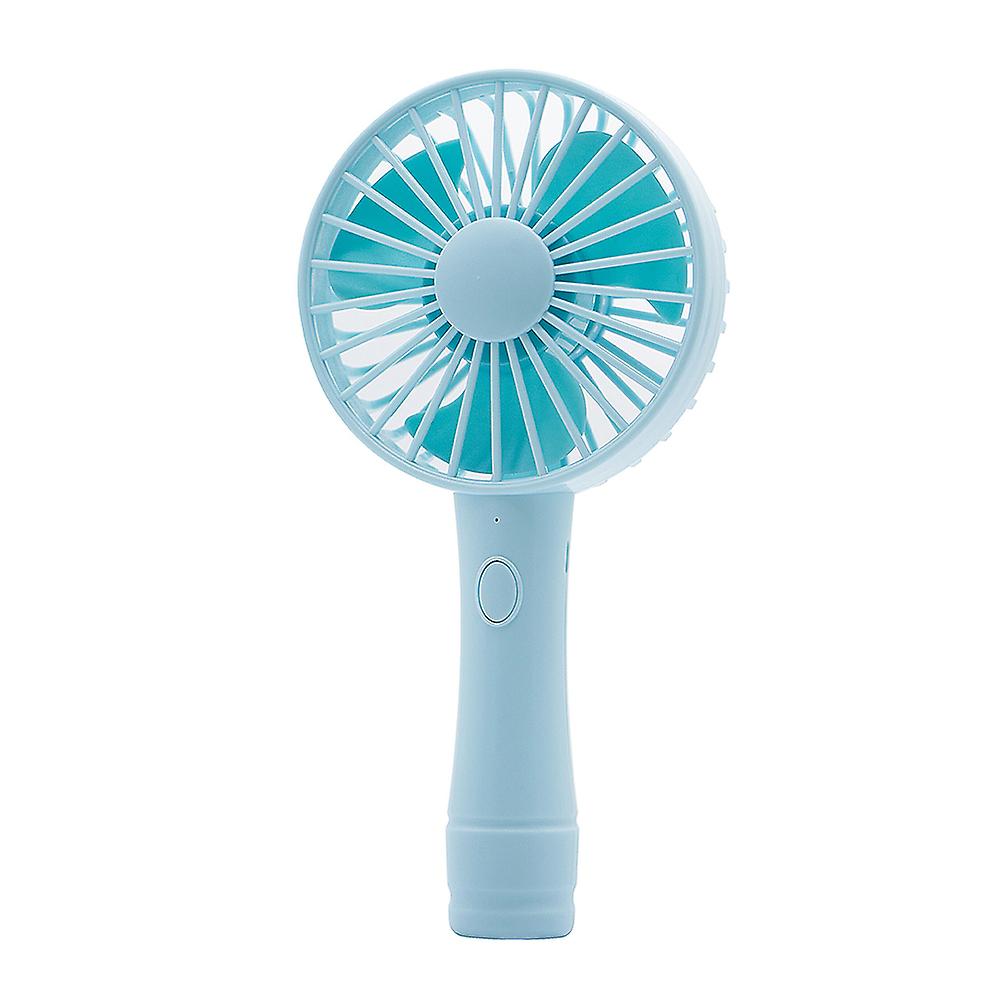 K62 Mini Usb Fan Rechargeable Handheld Fan Desktop 3-level Wireless Charging For Mobile Phone Blue Blue