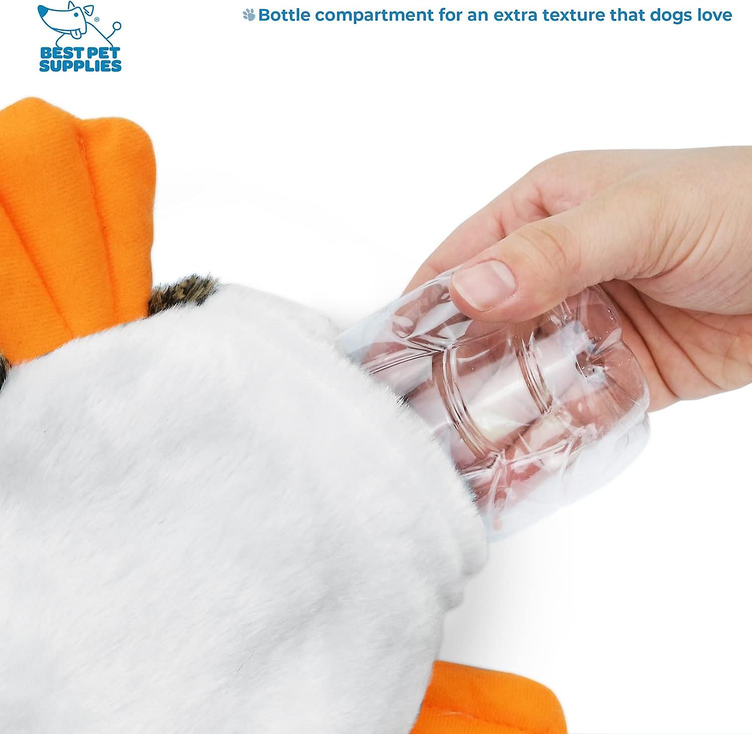 Best Pet Supplies 2-in-1 Stuffless Squeaky Dog Toys With Soft， Durable Fabric For Small， Medium， And Large Pets， No Stuffing For Indoor Play， Holds A