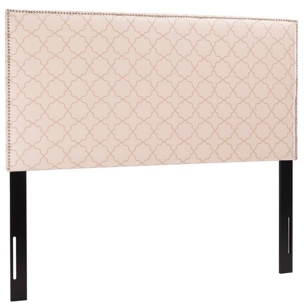 SAFAVIEH Sydney Pale Pink and Beige Queen Headboard - Silver Nail Head - Pink / Beige - - 23591471