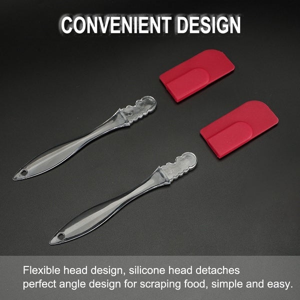 2 Pcs Small Flexible Silicone Spatula Heat Resistant Non Sticky - 2pcs