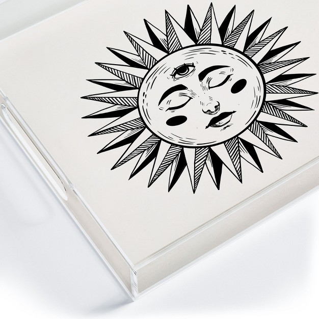 Avenie Vintage Sun I Acrylic Tray deny Designs