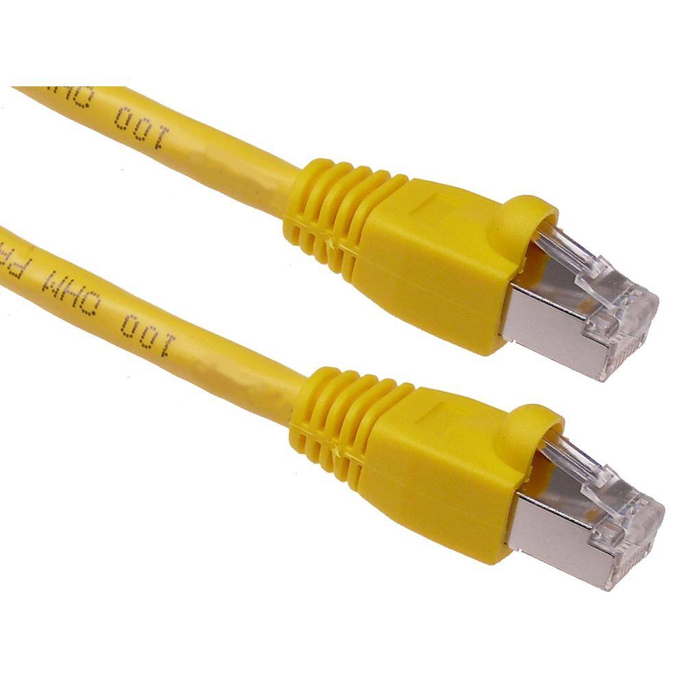 NTW 10 ft. Cat6a Snagless Shielded (STP) Network Patch Cable Yellow 345-S6A-010YL