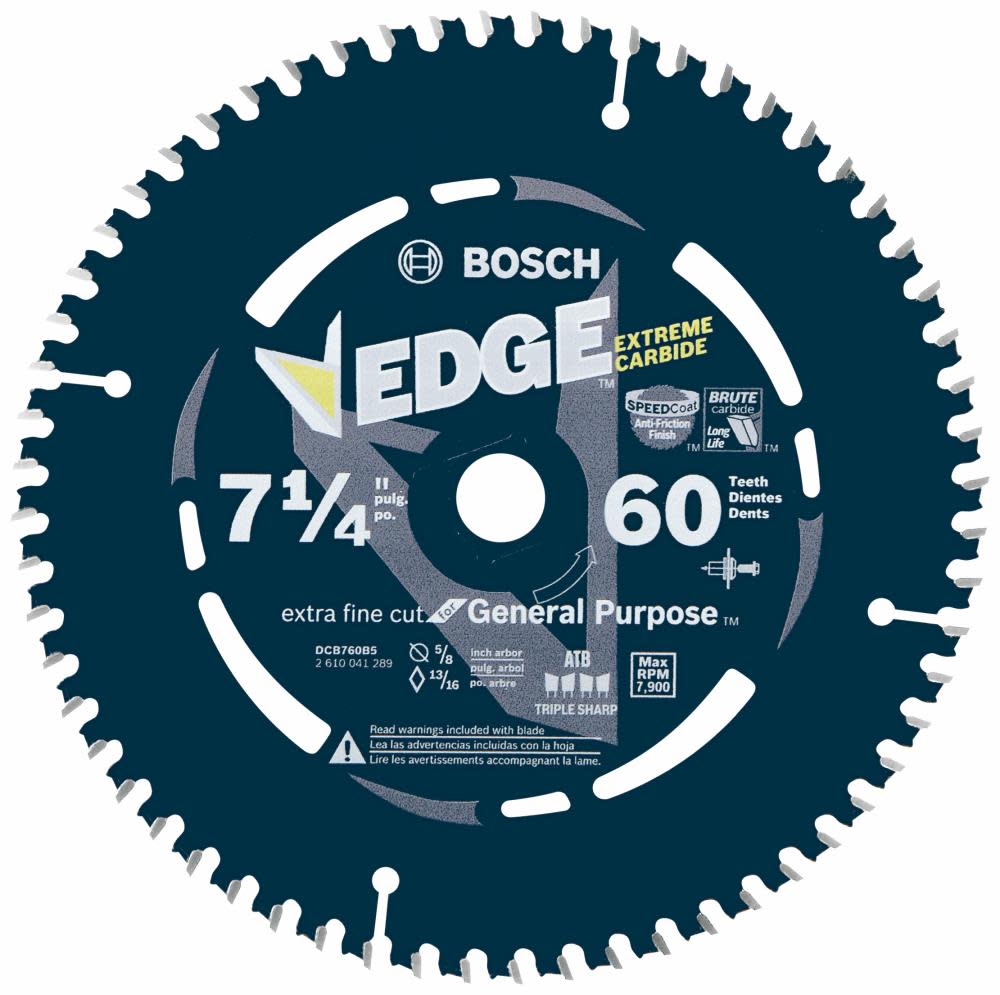 Bosch 7-1/4 In. 60 Tooth Construction Portable Saw Blade Ultra-Fine Finish DCB760 from Bosch