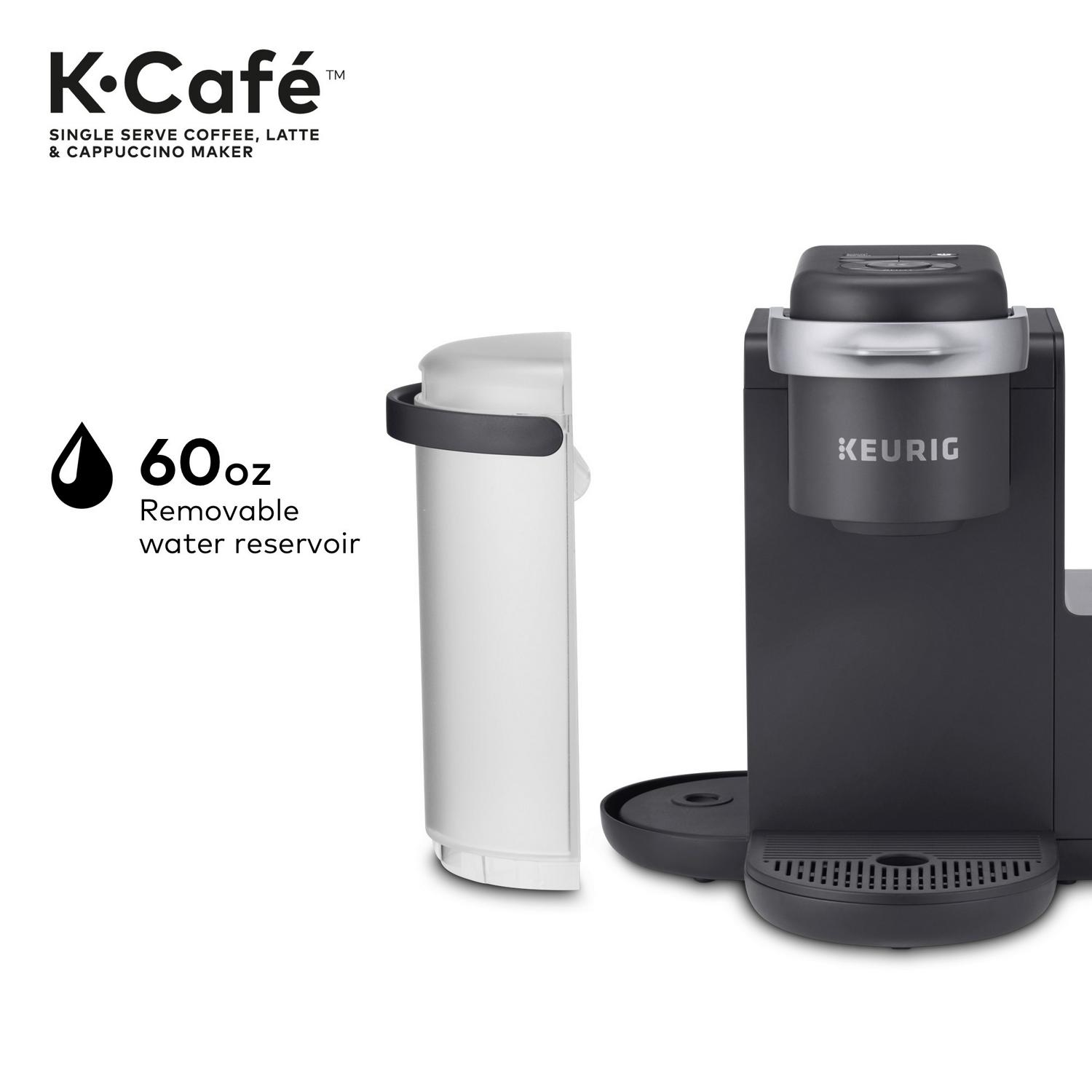 Keurig K-Cafe Single Serve K-Cup Coffee Maker， Latte Maker and Cappuccino Maker， Dark Charcoal