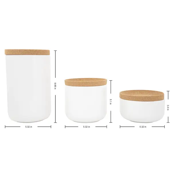 Kamenstein 3-Piece Ceramic Canister Set