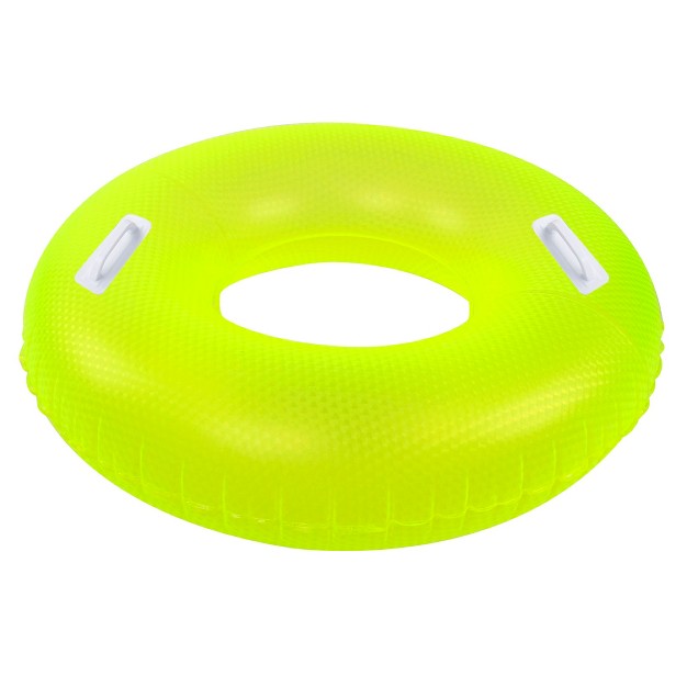 Yellow Sparkle Inflatable Swimming Pool Tube Ring Float