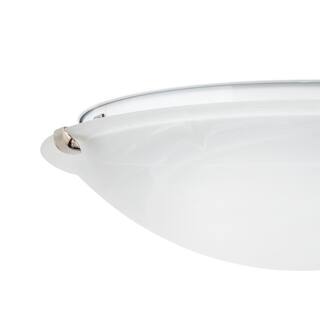 Hampton Bay Chalene 15 in. 1-Light Pewter Clip Integrated LED Flush Mount 37737-LED-HBU