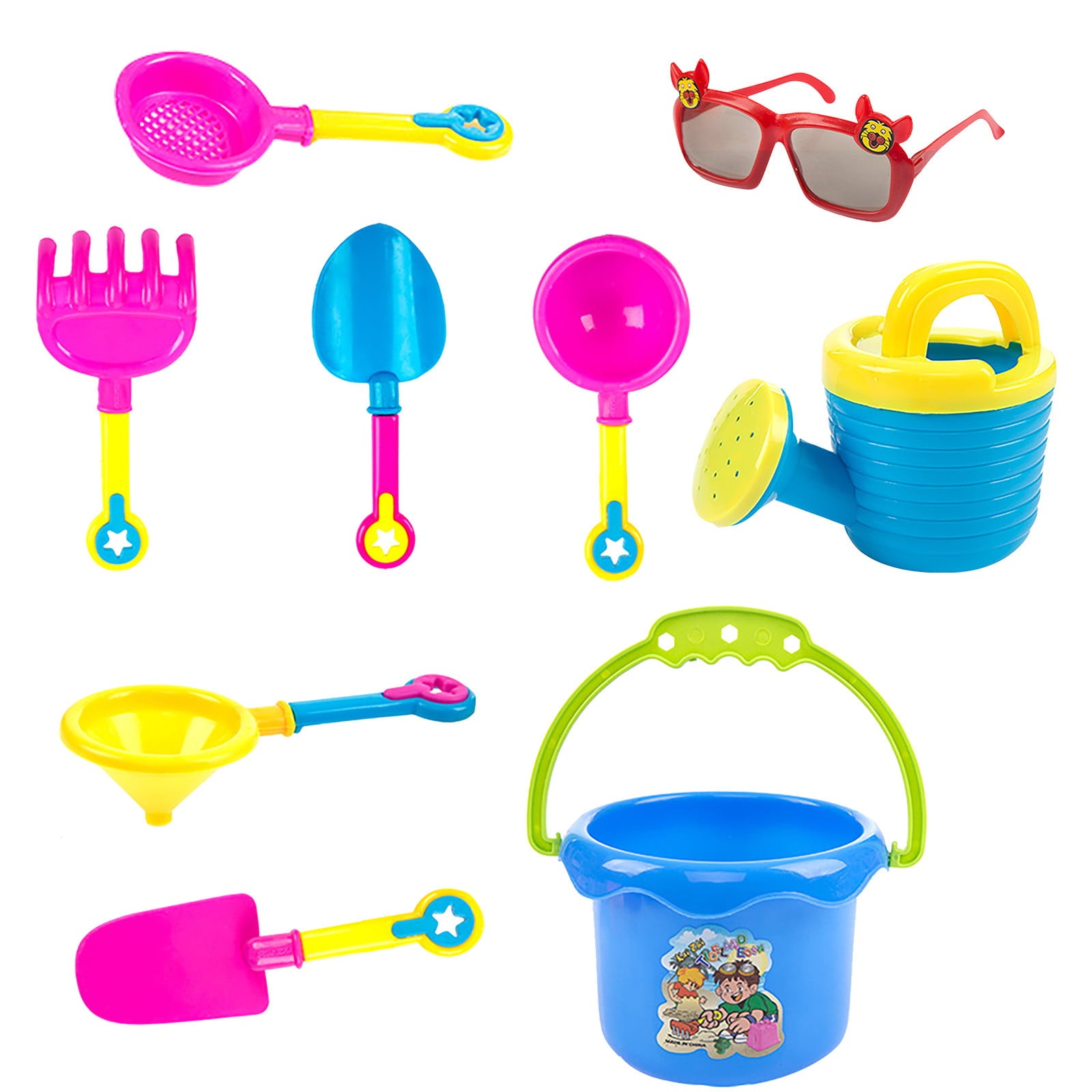 Fridja Sand Toys For Kids 24 Pcs Beach Sand Toys Set Includes Water Can, Bucket, Sand Shovel Tool Kits, Sandbox Toys for Toddlers Kids Outdoor Play